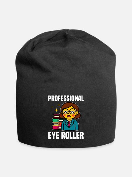 PROFESSIONELLER AUGENROLLER - LEHRER GESCHENK - Jersey-Beanie - Schwarz
