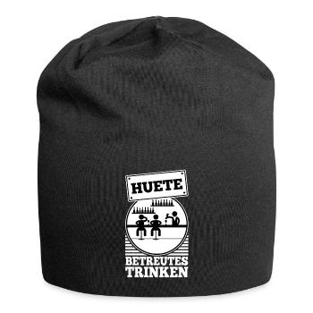 Heute Betreutes Trinken - Jersey-Beanie - Schwarz - Vorne
