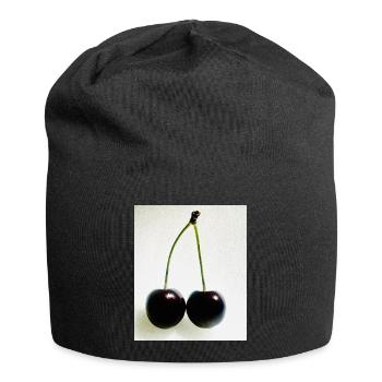 Kirsche - Jersey-Beanie - Schwarz - Vorne