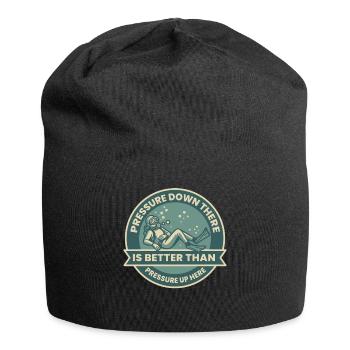 Pressure Down There Is Better Than - Jersey Beanie - black - Front