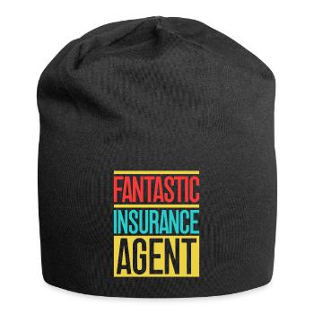 Insurance Agent Fantastic Agent Funny Insurance - Jersey Beanie - black - Front