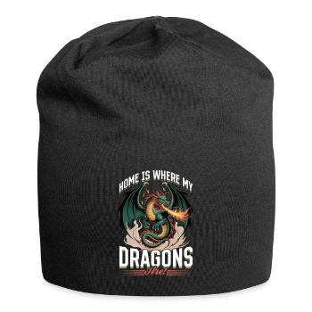 Créatures mythiques de dragon fantastique - Bonnet en jersey - noir - Devant
