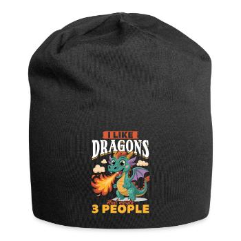 Créatures mythiques de dragon fantastique - Bonnet en jersey - noir - Devant