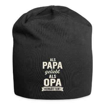 Dad loved, grandpa idolized – saying - Jersey Beanie - black - Front