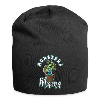 Monstera Mama - Jersey Beanie - black - Front