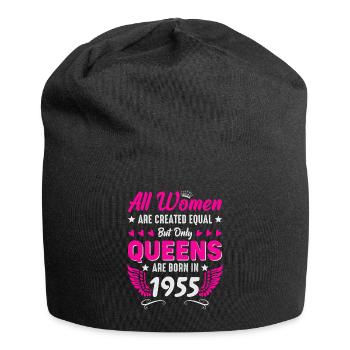 Queens born in 1955 70th birthday - Jersey Beanie - black - Front
