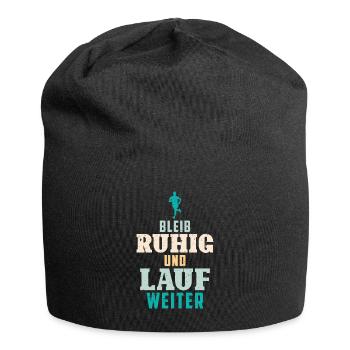 Läufer BLEIB RUHIG UND LAUF WEITER Lustiges - Jersey-Beanie - Schwarz - Vorne