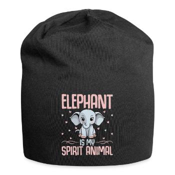 Elefant - Jersey-Beanie - Schwarz - Vorne