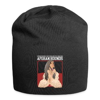 Cadeaux pour les propriétaires de lévriers afghans - Bonnet en jersey - noir - Devant