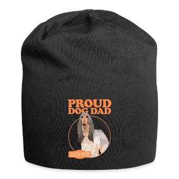 Afghanischer Windhund Dad Hundepapa Geschenk - Jersey-Beanie - Schwarz - Vorne