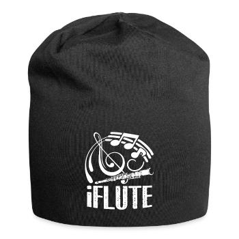 Flute Funny Flute - Jersey Beanie - black - Front