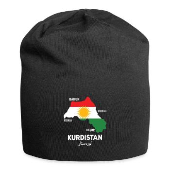 Drapeau du Kurdistan Bakur Bashur Rojava Rojhlt Newroz - Bonnet en jersey - noir - Devant