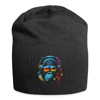 Monkey DJ Écouteurs Lunettes Soleil - Bonnet en jersey - noir - Devant