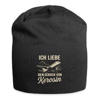 Ich liebe den Geruch von Kerosin - Jersey-Beanie - Schwarz - Vorne
