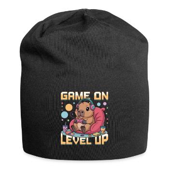 Gamer Gaming Capybara Video Game - Jersey Beanie - black - Front