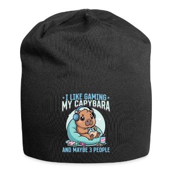 Gamer Gaming Capybara Video Game - Jersey Beanie - black - Front