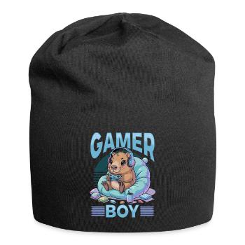 Gamer Gaming Capybara Video Game - Jersey Beanie - black - Front