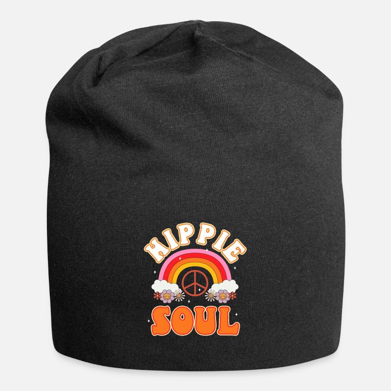 Hippie Soul - Jersey-Beanie - Schwarz