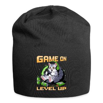 Gamer Gaming Cat Video Game - Jersey-Beanie - Schwarz - Vorne