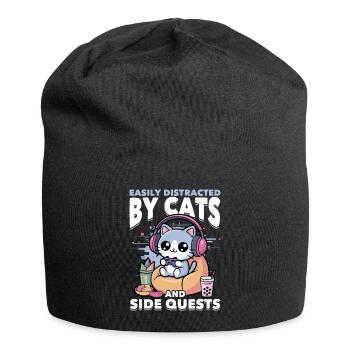 Gamer Gaming Cat Video Game - Jersey-Beanie - Schwarz - Vorne