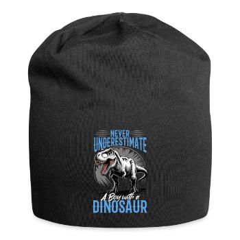 Dinosaur T-Rex kids - Jersey Beanie - black - Front