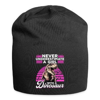 Dinosaur T-Rex kids - Jersey Beanie - black - Front