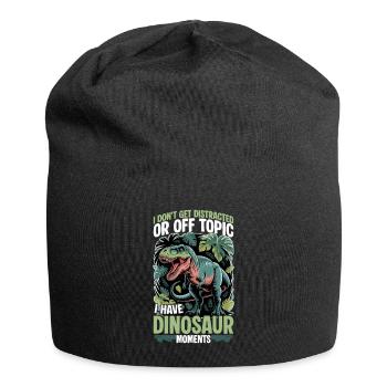 Dinosaur T-Rex kids - Jersey Beanie - black - Front