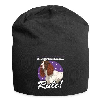 English Springer Spaniel Hund Geschenk - Jersey-Beanie - Schwarz - Vorne