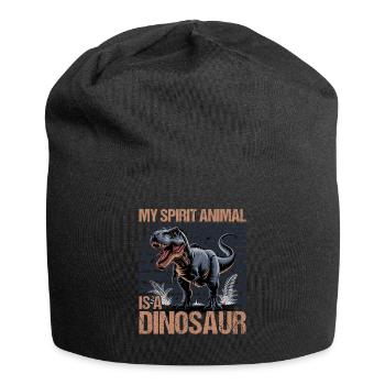 Dinosaure T-Rex enfants - Bonnet en jersey - noir - Devant