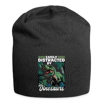Dinosaure T-Rex enfants - Bonnet en jersey - noir - Devant