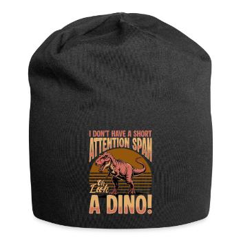 Dinosaur T-Rex kids - Jersey Beanie - black - Front