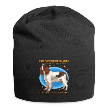 English Springer Spaniel Dog Owner Gift - Jersey Beanie - black - Front