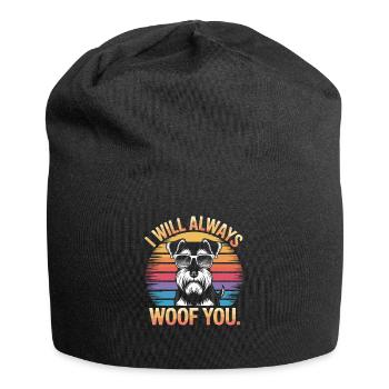 Je vais toujours aboyer après toi chien rétro - Bonnet en jersey - noir - Devant