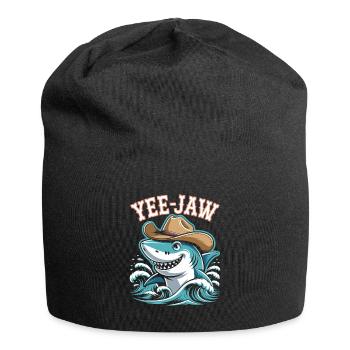 Yee Jaw Lustiger Cowboy Hai - Jersey-Beanie - Schwarz - Vorne