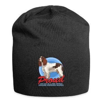 English Springer Spaniel Dad Hundepapa Geschenke - Jersey-Beanie - Schwarz - Vorne