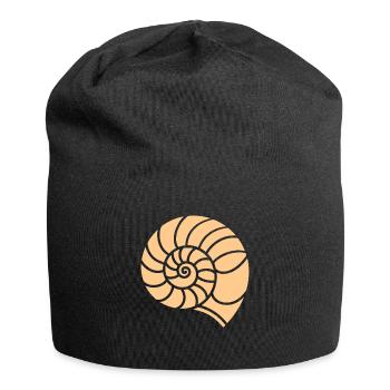 Muschel - Jersey-Beanie - Schwarz - Vorne
