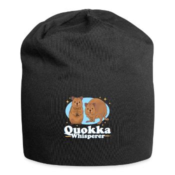Quokkas Kurzschwanzkänguru Quokka Geschenke - Jersey-Beanie - Schwarz - Vorne