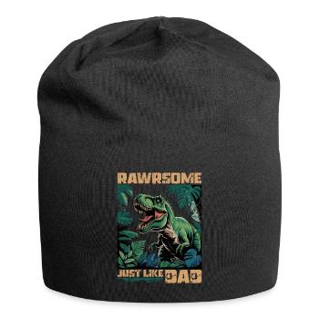 Dinosaur T-Rex kids - Jersey Beanie - black - Front