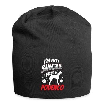 Podenco is a friend Spanish Greyhound - Jersey Beanie - black - Front
