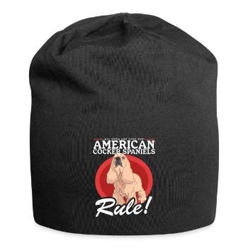 Cocker américain Spaniel chien cadeau - Bonnet en jersey - noir - Devant
