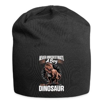 Dinosaur T-Rex kids - Jersey Beanie - black - Front