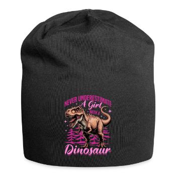 Dinosaur T-Rex kids - Jersey Beanie - black - Front