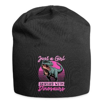 Dinosaur T-Rex kids - Jersey Beanie - black - Front