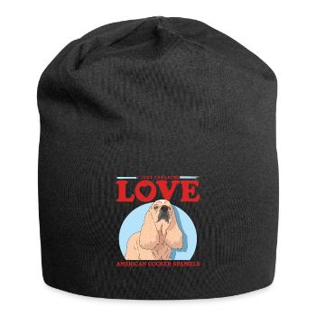 American Cocker Spaniel Owner Gift - Jersey Beanie - black - Front