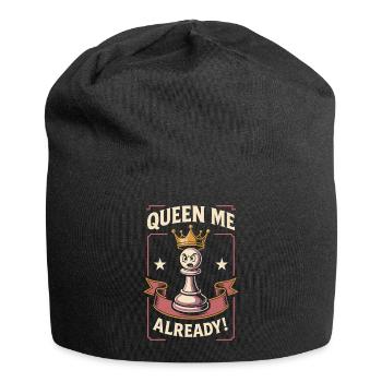 Queen Me Already Chess Player Funny Pawn - Jersey Beanie - black - Front