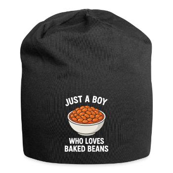 Juste un garçon qui aime les fèves au lard - Bonnet en jersey - noir - Devant