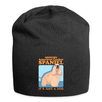 Cocker américain Spaniel chien cadeau - Bonnet en jersey - noir - Devant