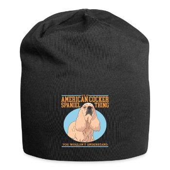 American Cocker Spaniel Owner Gift - Jersey Beanie - black - Front