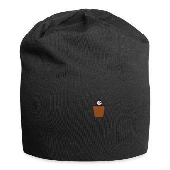 Pingouin dans la poche de poitrine - Bonnet en jersey - noir - Devant