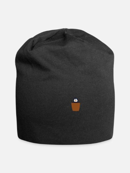 Pinguïn in borstzak - Jersey-Beanie - zwart